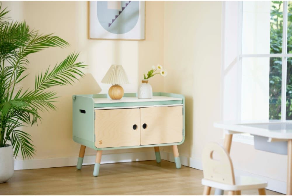 Hape Cómoda infantil/cocina de madera 2 en 1