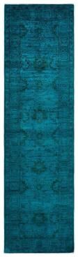 Overton "Contemporary Overdyed Wool Hand Knotted Runner - 2' 7"" x 10' 2"""