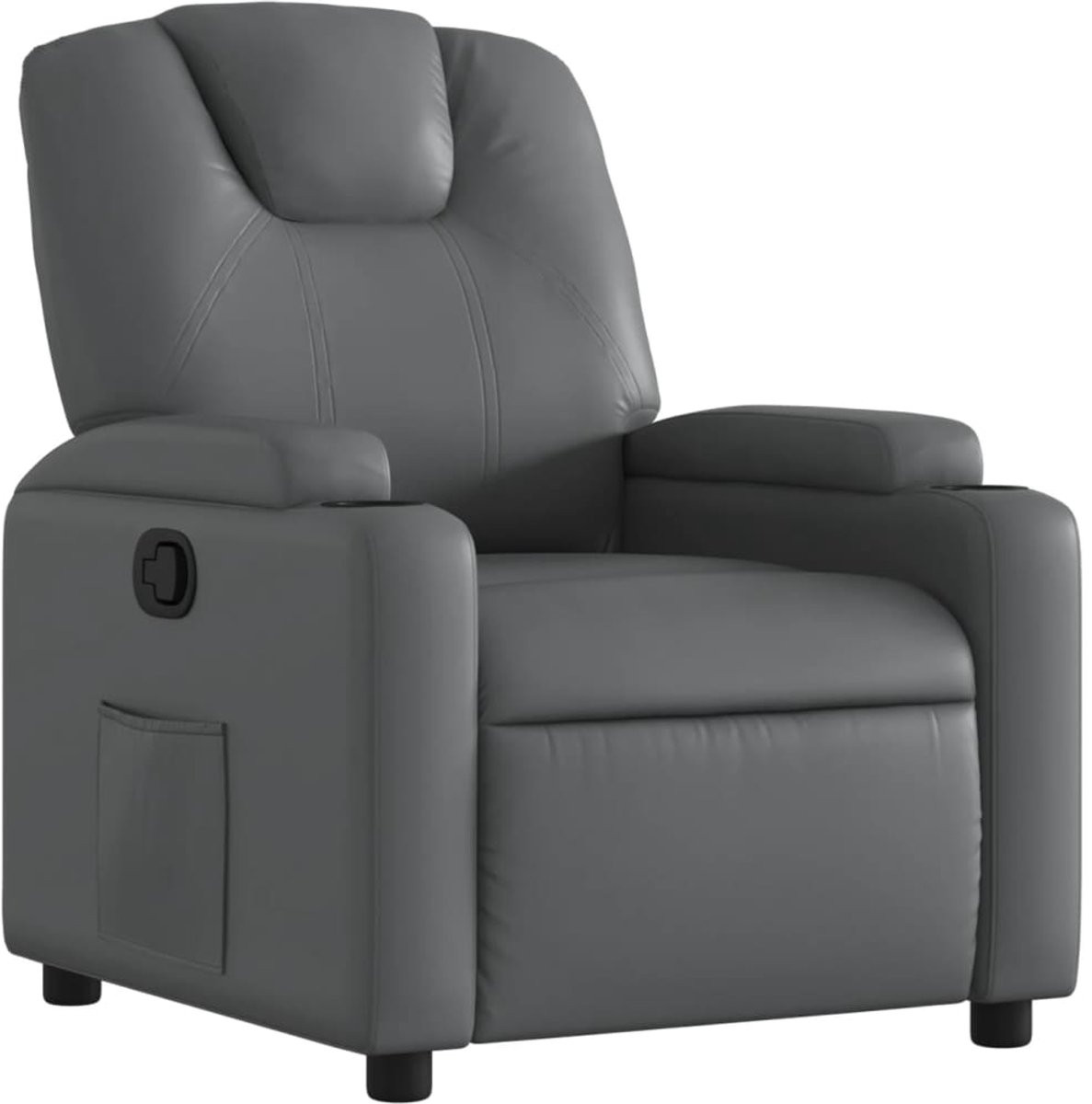 vidaXL Relaxfauteuil - Grijs - Kunstleer
