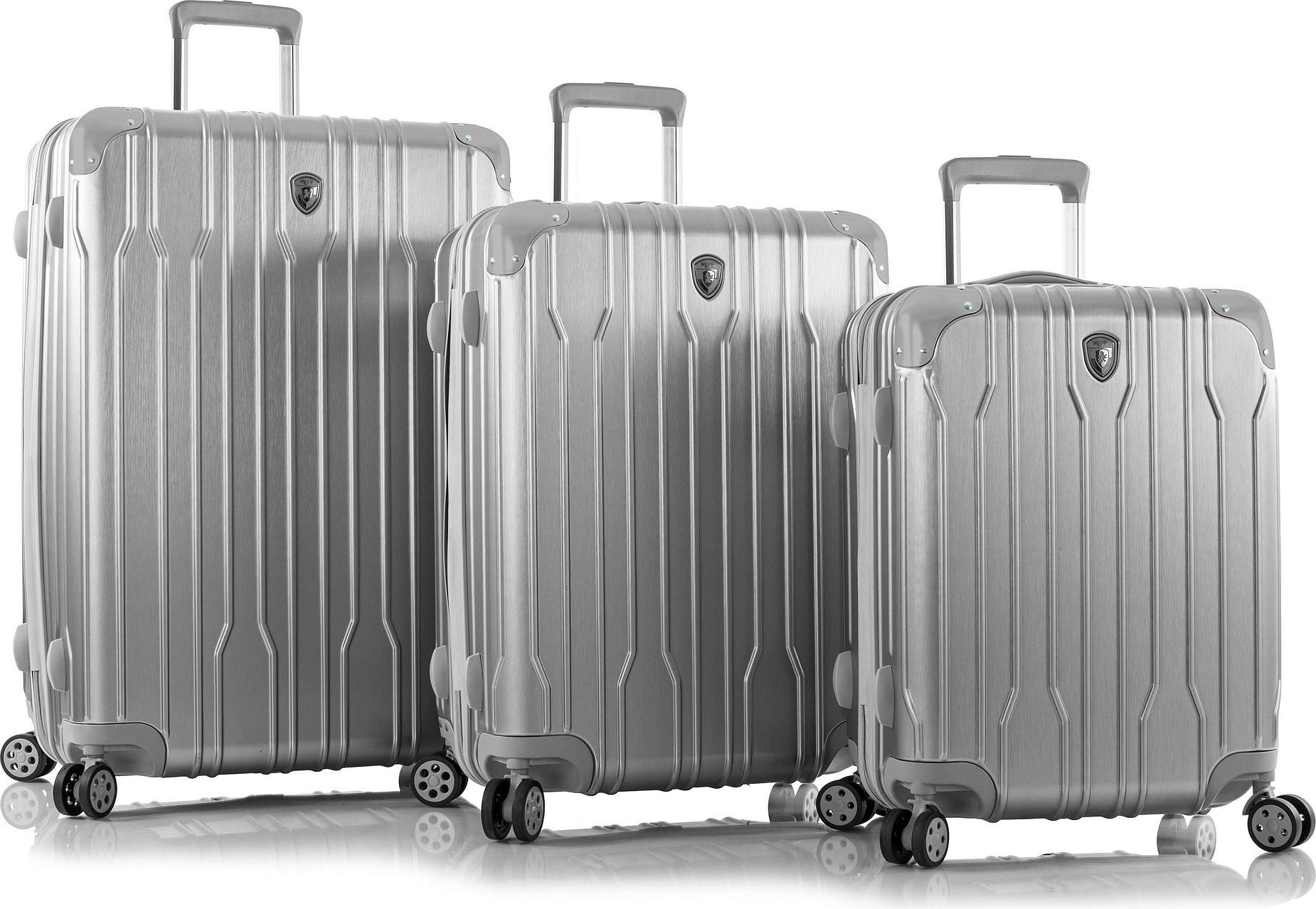 HEYS Trolley Xtrak 3pc Set Silver silberfarben 56cm
