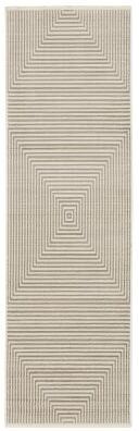 Style Haven Boulevard Power-Loom Recycled P.E.T. Geometric Beige/Ivory Rug