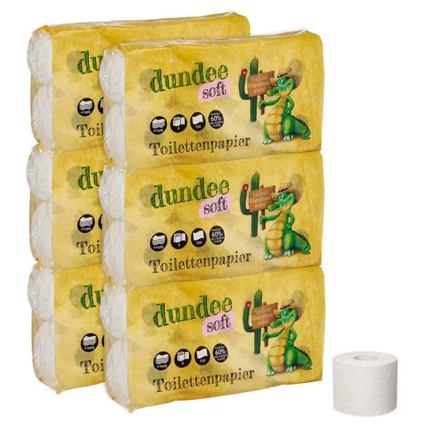 dundee Toilettenpapier soft 4-lagig, 48 Rollen 1090802