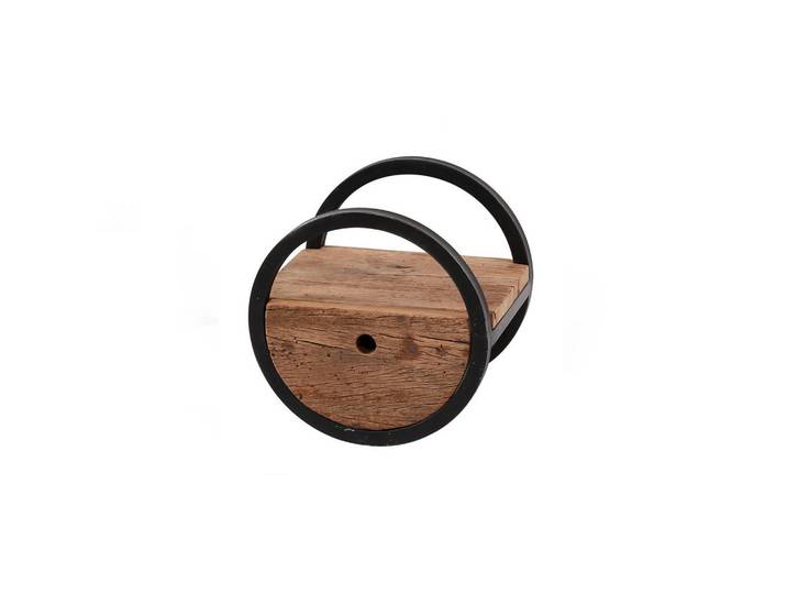 Kawola Wandregal Radel Braun Holz, Rund, 30x30x25 cm, Wohnzimmer, Regale, Wandregale