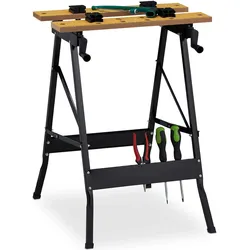 Relaxdays, Werkbank + Arbeitsbock, Werkbank (56 cm, 62 cm)
