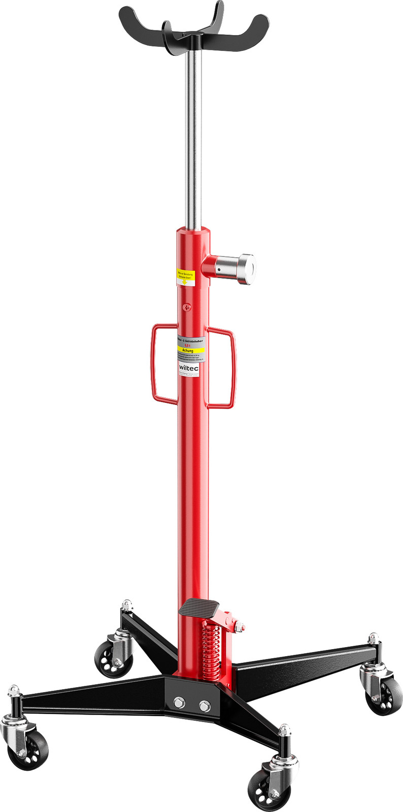 Wiltec Hydraulische mobiele hefbrug met 4 stalen wielen, 500 kg, hefhoogte 110-195 cm