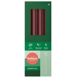 Bolsius, Kerzen, Tapered Dinner Candles 8-Pack 23cm Dark Red (8x)