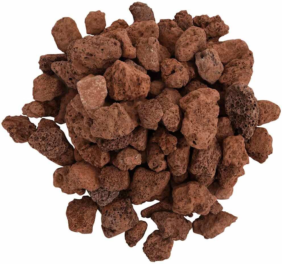 vidaXL Roches volcaniques 25 kg rouge 1-2 cm