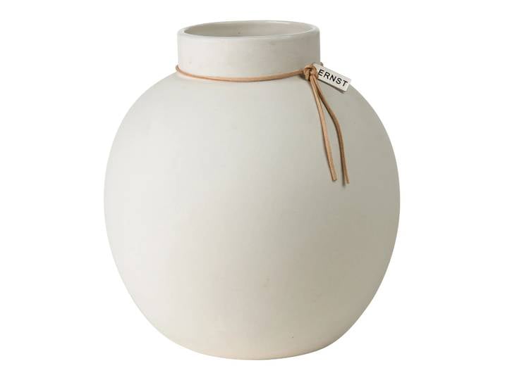 ERNST Vase en grès Ernst blanc 22 cm
