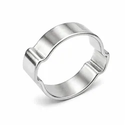 2-Ohr Klemme / Zweiohrschelle aus Edelstahl - 3,5-4,5 mm