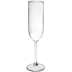 25x Sektflöte, Mehrweg, PC, glasklar, 100ml