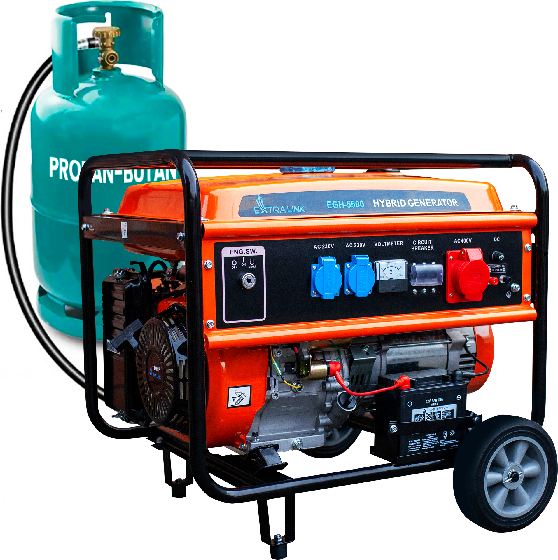 Extralink EGH-5500 Hybrid Generator LPG CNG Benzin 5,5kW