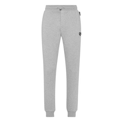 Jogginghose PHILIPP PLEIN "Iconic Plein", Herren, Gr. 3XL, US-Größen, grau (10, grau), Obermaterial: 100% Baumwolle, Hosen Jogginghose
