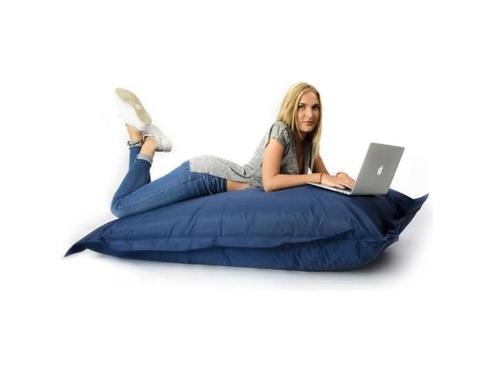 Pouf Géant Bleu Marine XL - LiveDeco - Intérieur et Extérieur