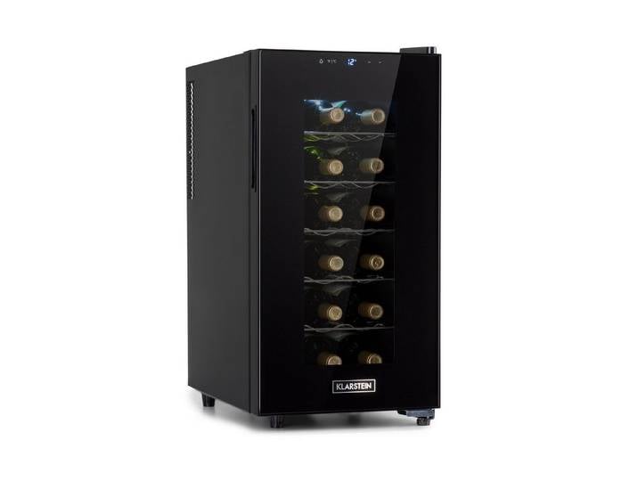 Klarstein Weinkühlschrank Bellevin 18 Uno, für 18 Standardflaschen á 0,75l,Wein Flaschenkühlschrank Weintemperierschrank Weinschrank Kühlschrank