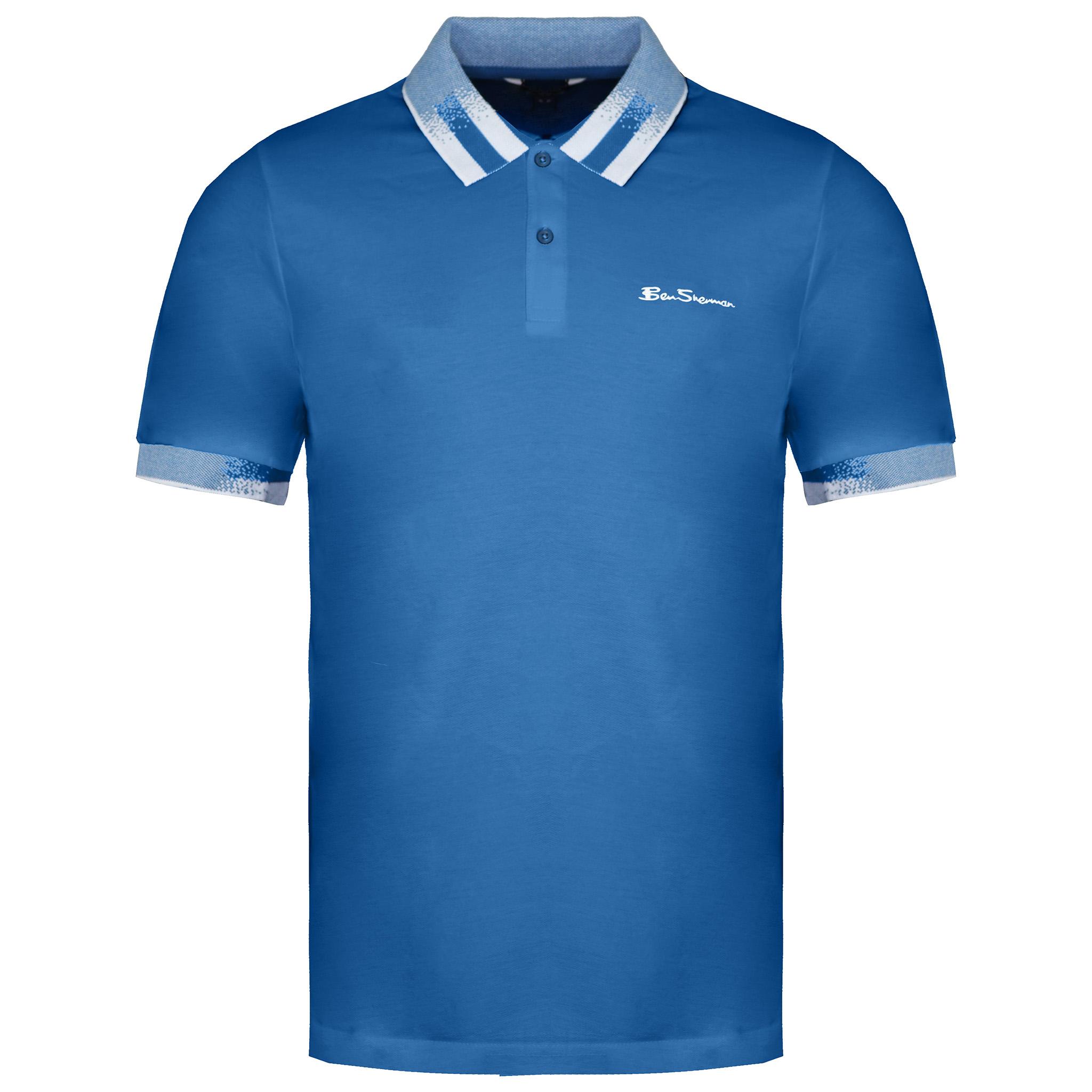 Ben Sherman Kragen Interesse Herrenblau Polo -Hemd