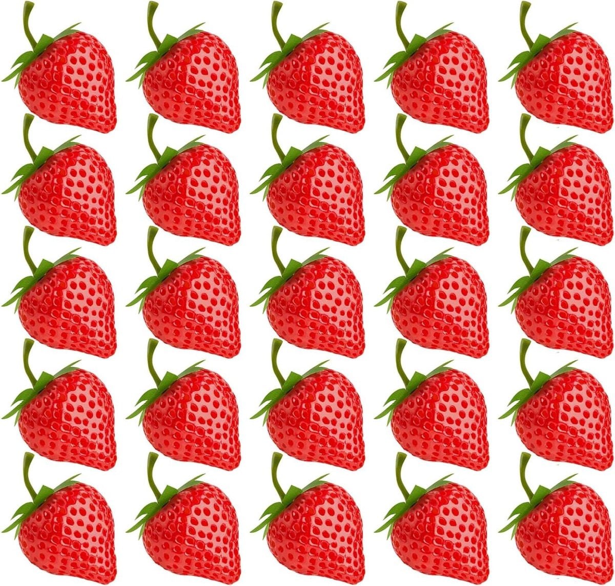 50 stuks Valse Aardbeien Kunstfruit Decoratie Rood