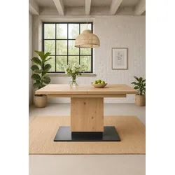 möbel direkt online Säulentisch 120-180 cm vergrößerbar Hannes braun