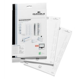 Durable 142502 BADGEMAKER Einsteckschilder 74 x 37mm, 280 Stück
