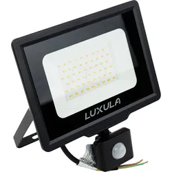 LUXULA LX400127 - LED-Flutlicht, 50 W, 4000 K, 5000 lm, IP65, Bewegungsmelder