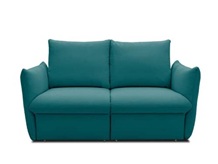 DOMO. collection Sofa Cloud Box, Schlaffunktion, türkis 2 Sitzer mit Schlaffunktion, Boxspringsofa mit Bettauszug und hohem Komfort, 180 x 97 x 100 cm (BxTxH)