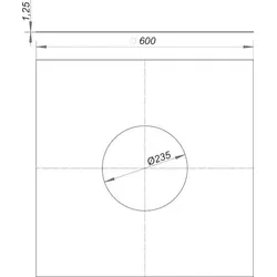 Dallmer Anschlussblech, 600 x 600 mm 600 x 600 mm, 516084 516084