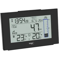 TFA Regenmesser, Wetterstation, Schwarz