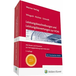 Leistungsbeschreibungen und Leistungsbewertungen zur HOAI, Fachbücher von Dr. Andreas Schmidt, Dittmar Wingsch, Andreas Schmidt, Lothar Richter