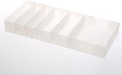 YBM Home Frosty White Plastic Foldable Cube Basket Organizers