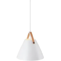 design for the people by Nordlux Pendelleuchte STRAP 27, 27cm, E27, IP20, Metall, weiß NORD-84333001