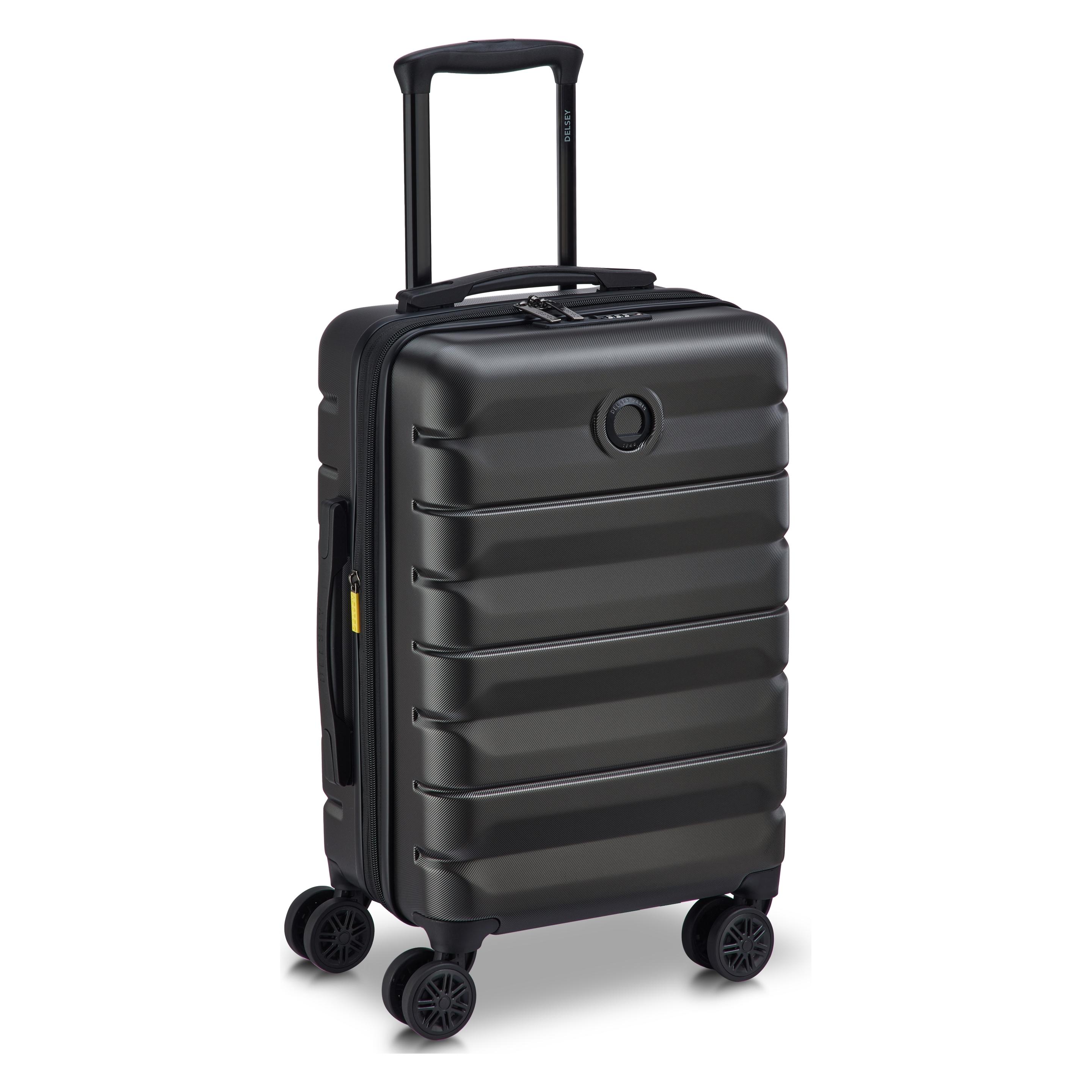 Delsey Air Armour 55 cm Expandable suitcase, black (29 l) (00386680000T9)