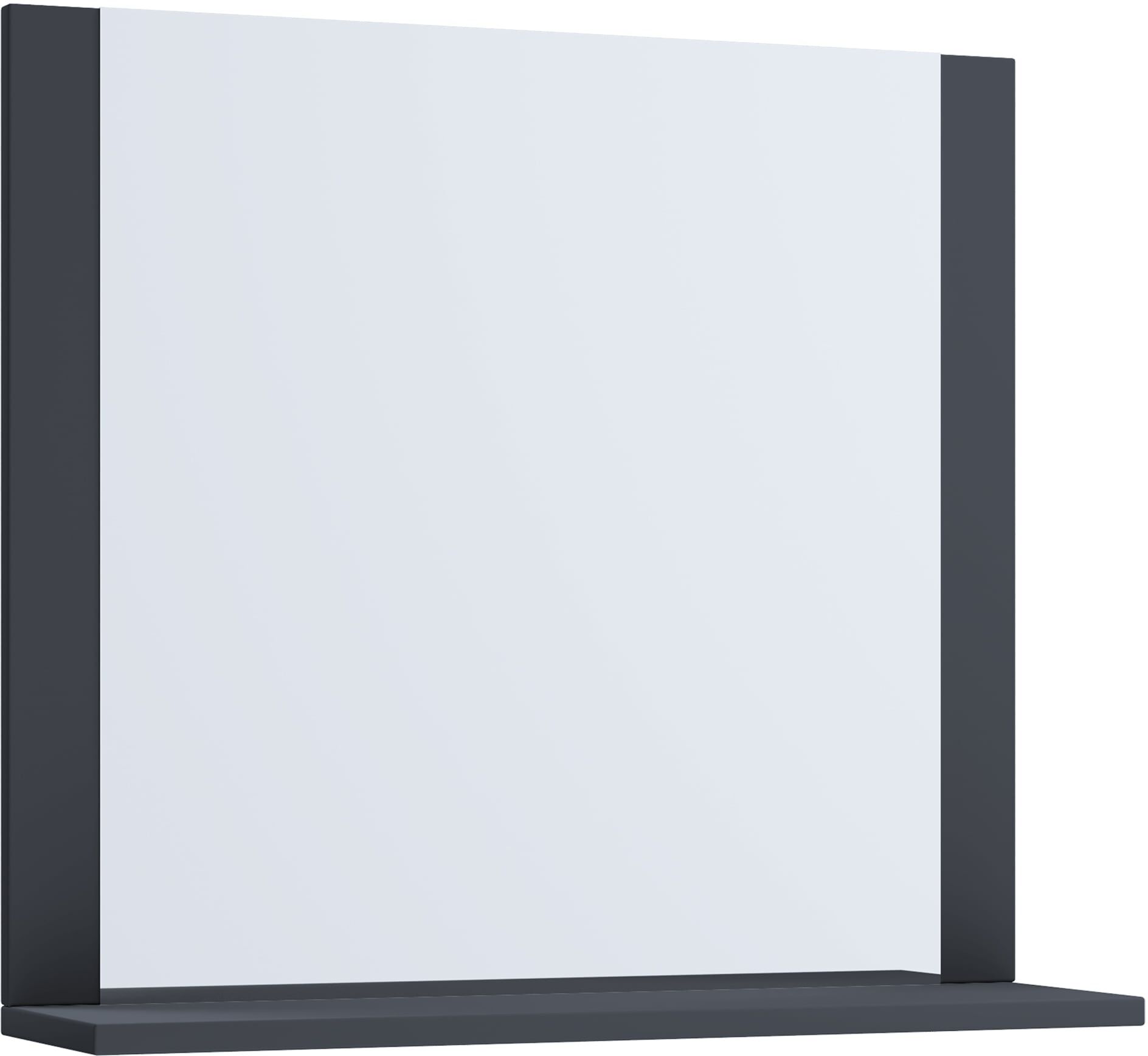 Badspiegel VCM "Badspiegel Wandspiegel Bad Spiegel Lendas 55x80 cm", schwarz (anthrazit), B:80cm T:17cm, Spiegel, Badspiegel