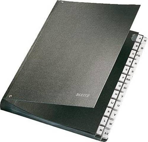 Leitz Pultordner 5824-00-95 5824 Hartpappe Schwarz DIN A4 Anzahl der Fächer: 24 A-Z