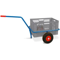 BRB Handwagen mit Kunststoffkorb 600x400x320 mm, grau, Tragkraft 200 kg