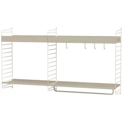 Funktionales Wandregal Beige