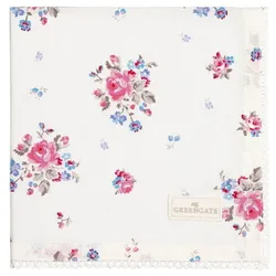 GreenGate Stoffserviette mit Spitze Elysia White, 40 x 40 cm