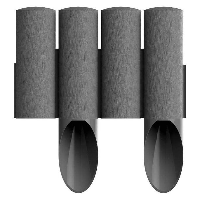 Garden Center Fence, 2300 x 55 x 255 mm, grey, 10 pcs (230 cm, 5.50 cm) (34-044GC)