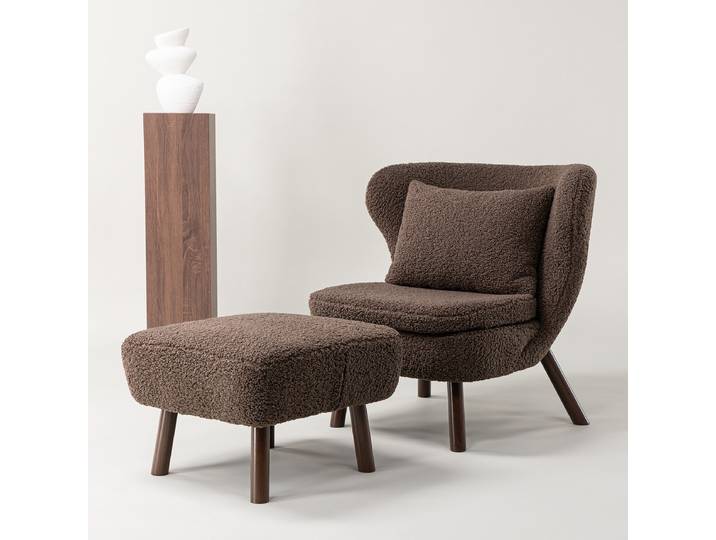 Sessel Ryxö Braun Teddystoff 61 x 80 x 85cm