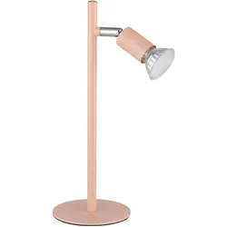 Tischleuchte Beistelllampe Nachttischlampe pfirsichfarben Spot beweglich H 30 cm