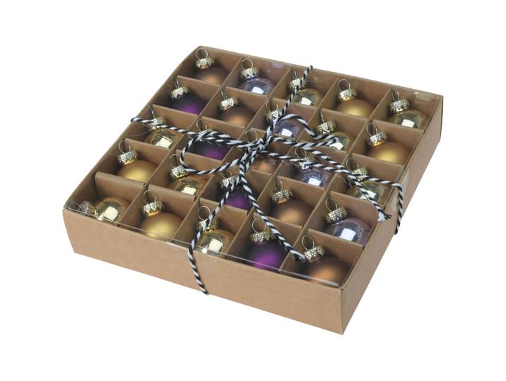 Weihnachtskugel Sparkle lila Glas - Weihnachtskugel