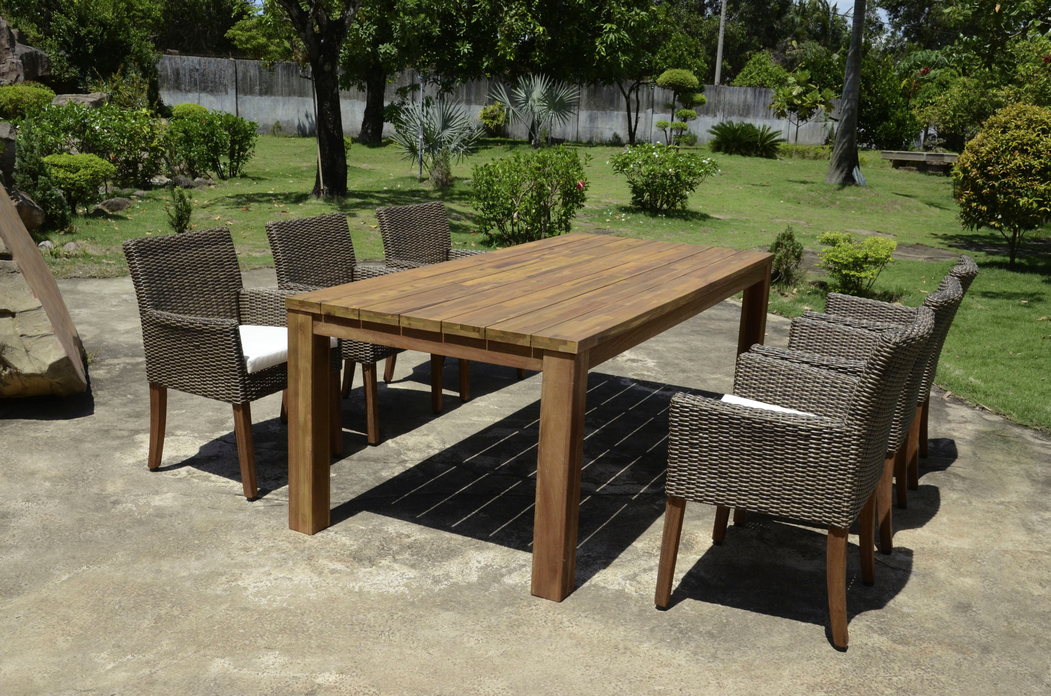 Garten-Essgruppe GARDEN PLEASURE "PALA", braun, Sitzmöbel-Sets, Garten-Essgruppe