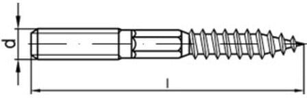 Stockschraube 6x50 Edelstahl A2 blank ; Industrial Quality Supplies (881499200060050)
