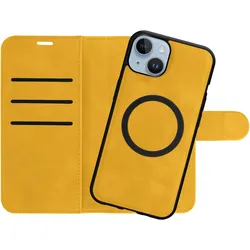 Just in Case Abnehmbare Brieftaschenhülle Magfit 2-in-1-Design Kartenschlitze (Apple iPhone 15), Smartphone Hülle, Gelb