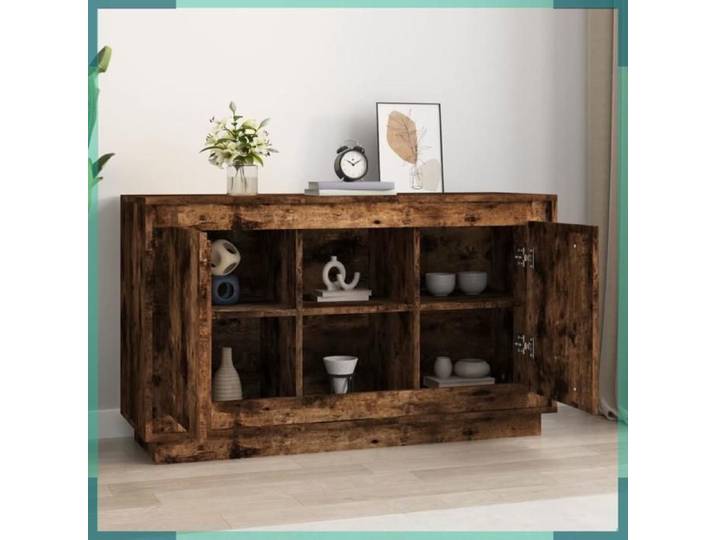 Buffet - 831882 - Chêne fumé - Bois d'ingénierie - 102x35x60 cm