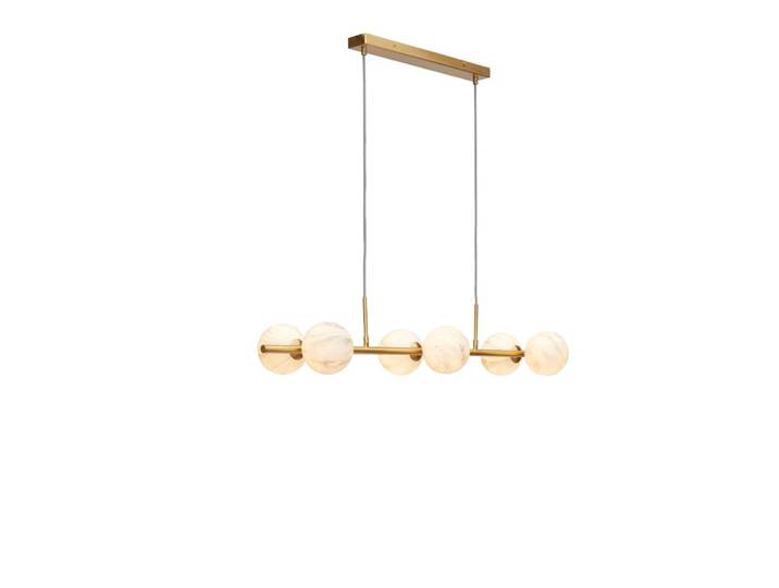 Suspension verre couleur doré 105x30x12cm
