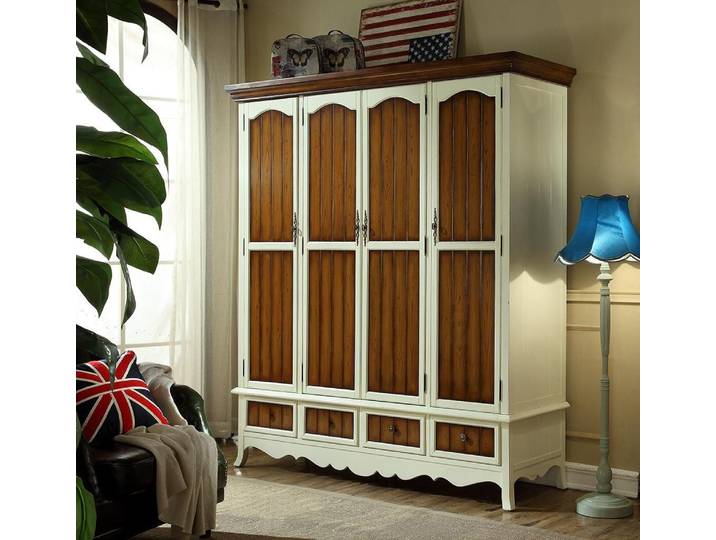 JVmoebel Kleiderschrank Holzregal in Braun mit weißen Füßen für stilvolle Raumgestaltung (1-St) Made in Europa