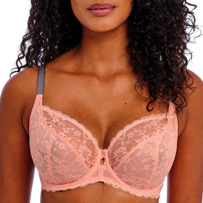 Plus Size Women's Offbeat Underwire Plunge Bra by Freya in Rosehip (Size 36 D)