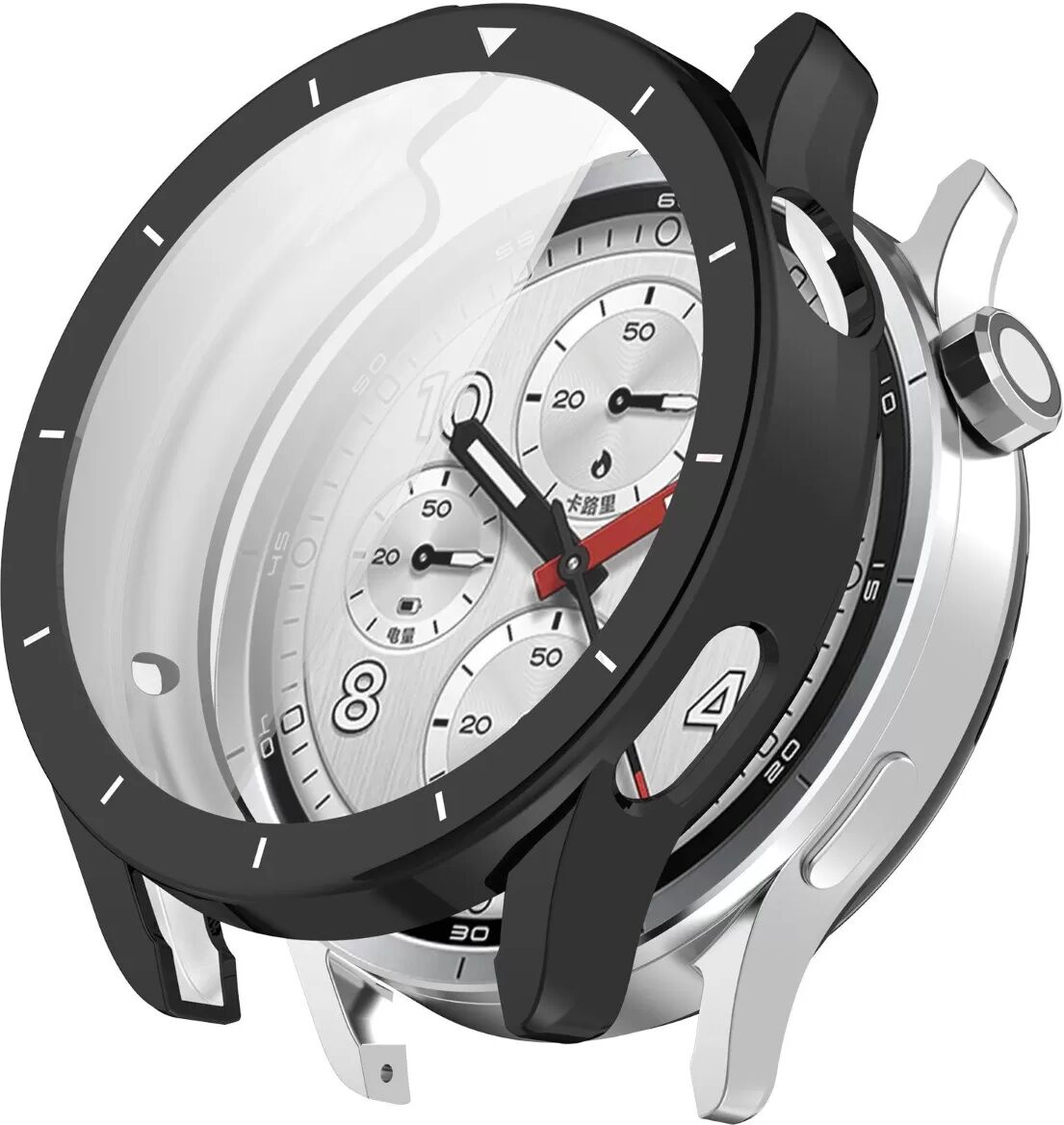 INF Schutzhülle kompatibel mit Xiaomi Watch S5 — TPU Vollabdeckung Softcase Schwarz