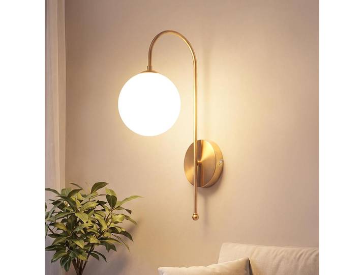 Nettlife Wandleuchte Epstein II 26x15x47cm, Goldfarben, Metall, G9, 15x47x26 cm, Lampen & Leuchten, Innenbeleuchtung, Wandleuchten