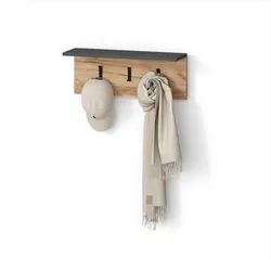 WANDGARDEROBE Ortello Anthrazit/Goldkraft Eiche 60 x 21.6 cm