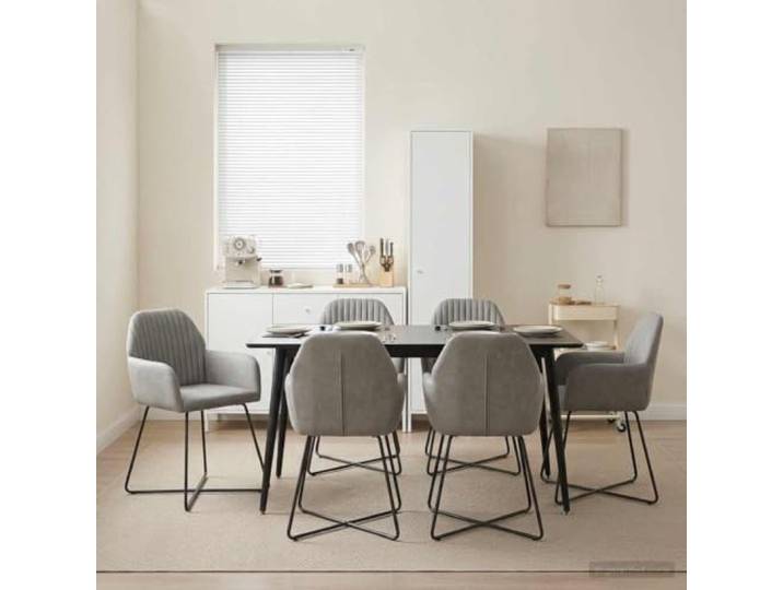 KGHFDVB 4er Set Esszimmerstühle Samt Hellgrau mit Metallrahmen 55x50x84 cm Veloursbezug weich, Metallrahmen stabil, atmungsaktiver Sitz, geneigte Rückenlehne, pflegeleichte Oberfläche
